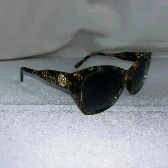 EUC Marc Jacobs Eyewear Tortoise Shell Color All Over‎ Logo squared cat Eye Cut - Picture 2 of 14
